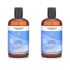 Tisserand 아로마테라피 Sleep Better 목욕 샤워 워시 라벤더 자스민 샌달우드 에센셜 오일 400ml 2팩