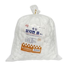 수성 탈지면 볼형 450g 슬라이스 코튼볼 2호 솜드레싱솜, 3개, 1개입