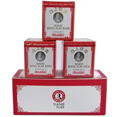 Siang 퓨어 화이트 허브 마사지 밤 12g (3팩)