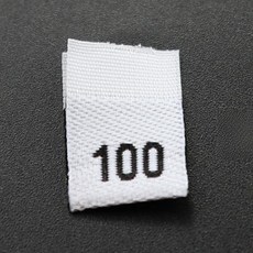 의류 사이즈 라벨 숫자 문자 패브릭 태그 식별 액세서리용, 1개, 15. 100-(흰색) 이중 브로케이드 코드 마크 약