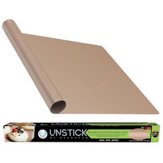 UNSTICK 프리미엄 논스틱 베이킹 매트 로스팅 팬 및 쿠키 시트용 라이너 쉬운 세척을 위한 재사용 가능 최대 500F까지 견딜 수 있음 무독성 100% PFOA 프, UNSTICK 프리미엄 논스틱 베이킹 매트, 로스팅 팬
