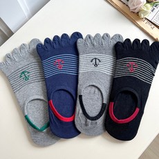 트레스패스 남자 고급 벗겨지지않는 발가락 페이크삭스 덧신양말 5켤레