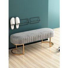 패브릭 디자인 등받이없는쇼파 스툴 현관의자, 라이트 블루 길이 150x32x42