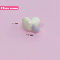 50개 미니 플랫백 큐트 리본 블랙 하트 발렌타인 카보숑 레진 장신구 매니큐어 액세서리 DIY 네일 장식, 07 No.10