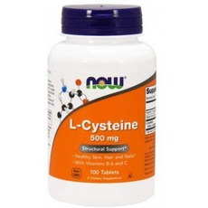 Now Foods L-Cysteine 500mg, 100정, 4개