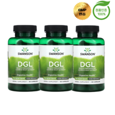 2+1 스완슨 DGL 감초 추출물 700mg 캡슐 90정, 3개