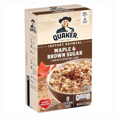 QUAKER 桂格 即食燕麥片 楓糖&紅糖 8入, 344g, 1個