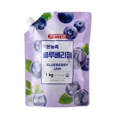 쥬피터 저온농축 블루베리잼 1kg 파우치 과육, 1개