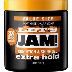 softsheen carson let's jam 엑스트라 홀드 샤이닝 앤 컨디셔닝 젤 414ml(14온스) (6팩), 14 Ounce (Pack of 1)