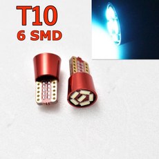 2顆 T10 W5W 168 194 2825 冰藍光 6SMD 高亮無極性 解碼 4014 示寬燈 牌照燈 21*12, 1個