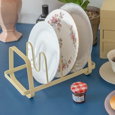 리베르떼 파스텔 빈티지 스타일 접시랙 접시꽂이, 버터, 1개