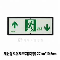신영 계단통로 축광 유도표지 좌상우하/뒷면 양면스티커, 좌상우하, 1개