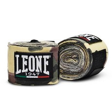 LEONE 1947 AB705 복싱 핸드 랩 - 복싱 MMA 및 무에타이용 탄성 면 손목 너클 서포트 페어 350.5cm(139인치) 블랙 바탕에 이탈리아 국기_168327, green mimetic_168327