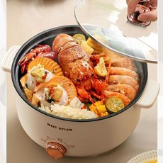 완전 자동 전기 냄비 휴대용 캠핑 멀티쿠커, 용량 3.6L (2-3인)