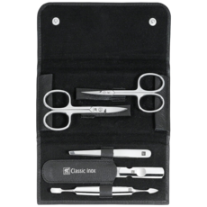 ZWILLING 매니큐어 및 페디큐어 세트 가죽 케이스 선물 독일 휴대용, 1개
