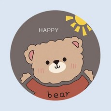 귀여운 곰 컵 매트 만화 실리콘 음료 받침 미끄럼 방지 세탁 내열성 유리 고무 패드, 색상: 1. A / 크기: A. 12x12cm, 1개