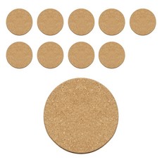 코르크컵받침 원형100x10mm R(모서리라운드) 고급형 10p 1세트 코르크코스터, 10개, C10010R