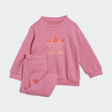 아디다스 ADIDAS KIDS JY0137 CREW SET 용 맨투맨세트 상하의 트레이닝복 세트 오리지널 불꽃 859095 HCK 136723