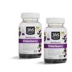 365홀푸드마켓 삼부커스 엘더베리 젤리 구미 365 Whole Foods Market Sambucus Elderberry gummy, 2개