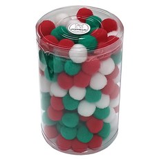 체리아트 크리스마스 트리장식 폼폼이 솜방울 오너먼트 통포장, 20mm