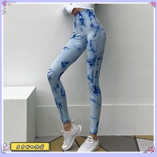 瑜伽褲 鯊魚褲 透氣 不悶氣 新款 歐美薄款健身褲瑜伽褲紮染運動緊身提臀高腰彈力蜜桃褲提臀蜜桃臀