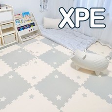 XPE加厚寶寶爬行墊 2cm厚 防滑保暖居家地墊 巧拼地毯, XPE素麵(灰白雙拼),4片裝-含邊條60*2cm-無味, 1個
