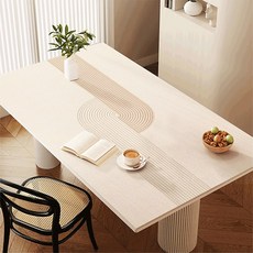 포령 두꺼운 가죽 방수방유 노르딕 스타일 식탁보 미니멀리즘 식탁매트, 1개, 80×140cm, A-심플 라인