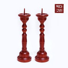 딱다구리 물푸레나무 원목제기 촛대, 2개