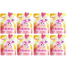 하츄핑의 사우어 4D젤리, 42g, 8개, 포도,복숭아,레몬