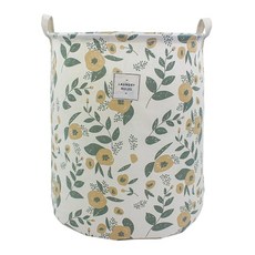 MZIART 접이식 세탁 대형 바구니 어린이 프린트 꽃무늬 장난감 여아, Green