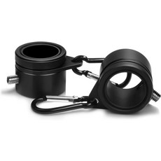 Anley 1.25인치 알루미늄 깃대 장착 링 세트 - 카라비너가 있는 360 회전 방지 직경 14인치 및 2그롬블랙 2팩에 이상적입니다, Black