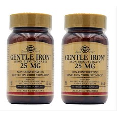 솔가 젠틀 철분 25mg 베지터블 캡슐, 90정, 2개