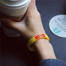 限時下殺 潮牌硅膠手環勵志籃球同款健身運動男女學生情侶夜光腕帶飾品手鍊, 黃色 時尚潮牌寬, 1個