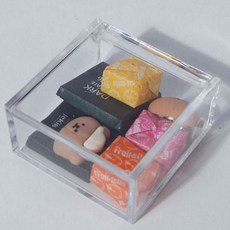 작은 투명 보관함 다용도 소품 정리함 수납함 테이블 간식