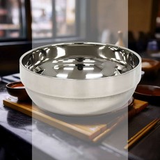 스텐 국물용기 식기 식당용 공기 육개장 보온 삼계탕, 홈즈이중합뱅이-중, 1개