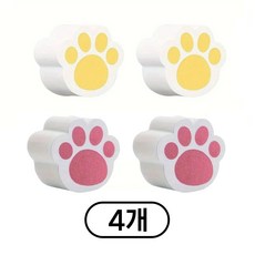 스토리팩토리 고양이 발바닥 청소패드 4종 세트 스펀지 거울 물때 제거용 욕실/주방 청소용품, 1세트