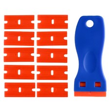 유리 차량 스티커 제거 스크래퍼 교체형 플라스틱 멀티 안전 칼, 블루, 1세트
