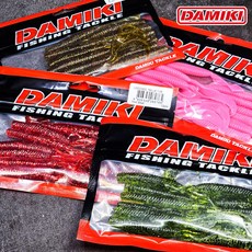 다미끼 리치테일 4인치 광어 다운샷 우럭 배스 웜 12p, 210 크림화이트, 1개