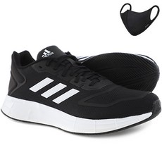 adidas 愛迪達 DURAMO10男款運動慢跑鞋+時尚口罩
