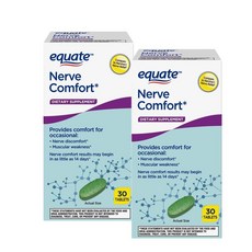 이퀘이트 너브 컴포트 테아닌 비타민B 칼슘 Equate Nerve Comfort, 2개, 30정