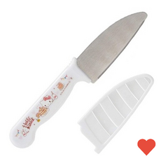 주방 커팅 어린이용 스테인리스 둥근 안전 칼 칼집 포함