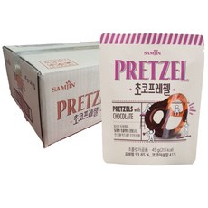 [달콤박스] 삼진 초코 프레첼 45g 24개입 1박스 안주 간식, 24개