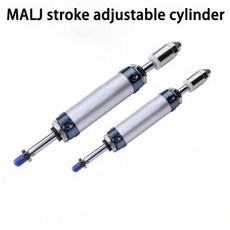 조절식 더블 액팅 공압 타입 미니 실린더 MALJ 시리즈 MALJ16 MALJ20 MALJ25 MALJ32 25-50-75-100-125-150 -500mm 스트로크, [07] 175-50, [04] MALJ32, 1개
