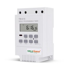 SINOTIMER TM-616 時間控制器 7天18組設定 30A開關, 1個, 220V 時間控制開關TM616W-2