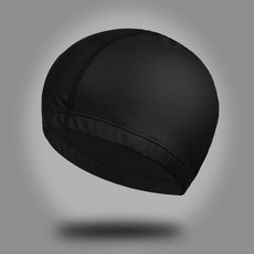 韓版素色游泳帽 男女通用 兩款材質可選 台灣發貨, 【N125】布泳帽-黑色, 1個