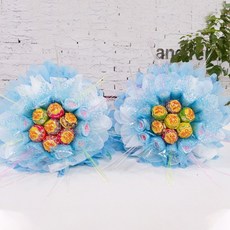 스마일컴퍼니 루나 츄파춥스 부케 2개 1set, 블루 루나부케 2개 1set