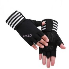 ENJHIKE 유니 피트니스 장갑으로 운동을 강화하세요 - 수평 바 사이클링 및 덤벨 운동 손목 보호대 하프 핑거 장갑 (레드 XL), 화이트