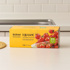 노브랜드 더블지퍼백 (중형) 70매, 중(M), 70개, 1개