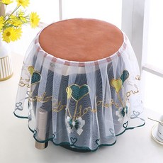 防塵蓋布 空氣炸鍋套 通用型 圓形 科技布藝 廚房防油 電飯煲防塵罩 微波爐蓋罩, 橙色素面, 1個