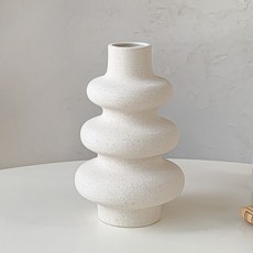 물결 잘록 샌드 도자기화병